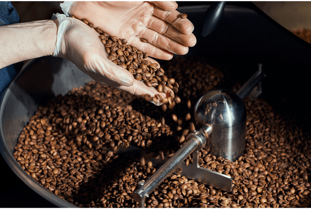 Ziarna kawy zawierające kofeinę, która wspomaga odchudzanie