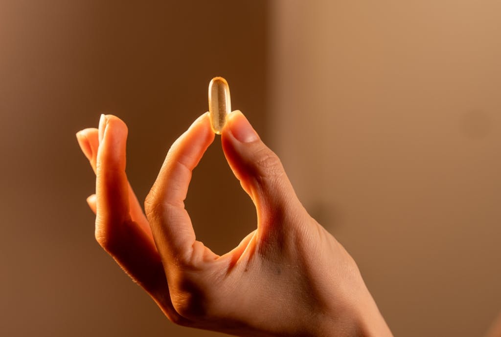 Kapsułka suplementu diety zawierająca kwasy omega 3 Kapsułka suplementu diety zawierająca kwasy omega 3