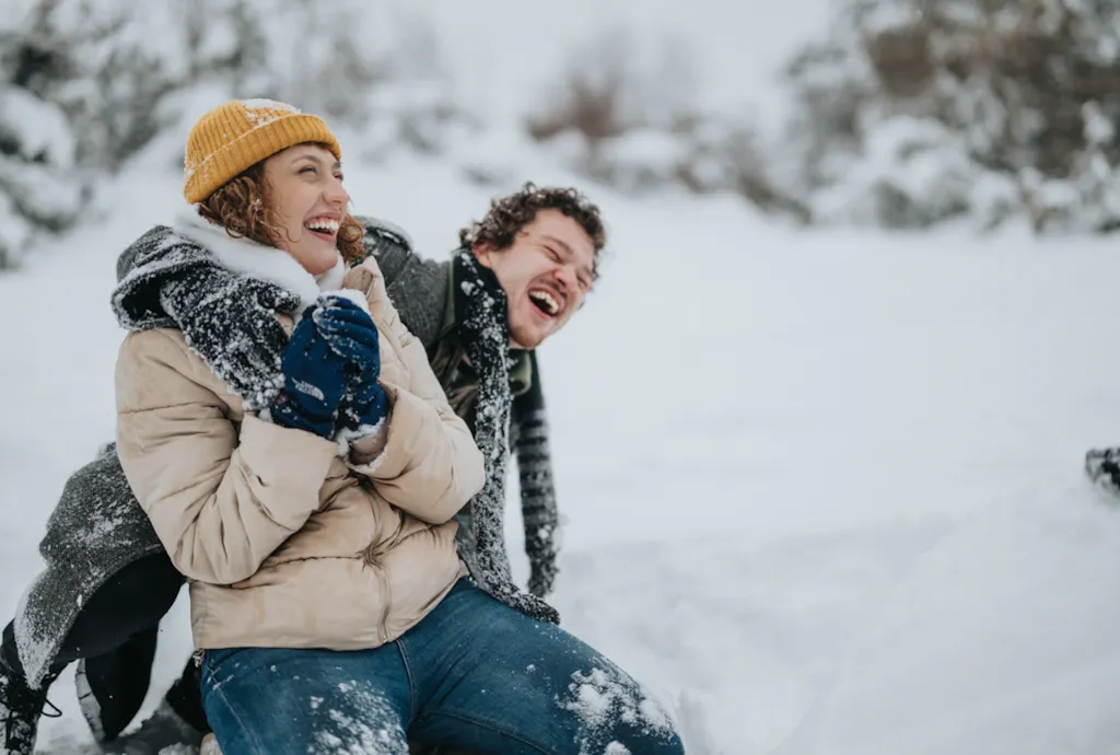 Para aktywnie spędzająca święta